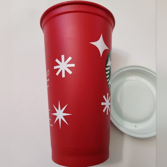 STARBUCKS 2022 Holiday Red Cup Christmas Xmas Reusable with Lid 16oz New - Picture 7 of 10